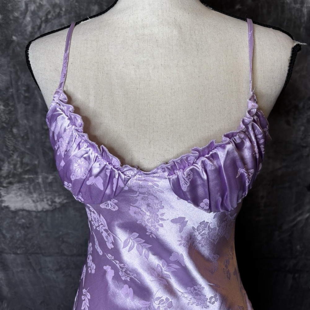 LA Hearts Dress Size Small Lilac Baby Doll Spaghetti Strap Y2K Mini Side Zip - Picture 4 of 16